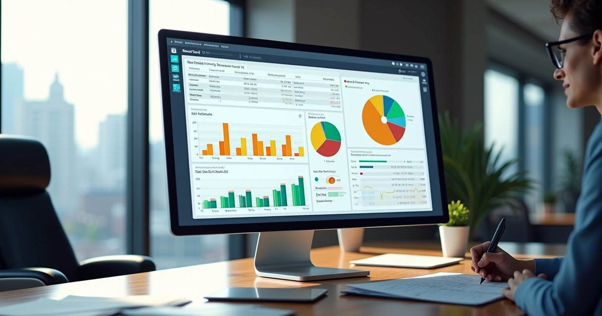 Dashboard de finanças no Power BI mostrando gráficos de receita, lucro, margem, custos, fluxo de caixa 