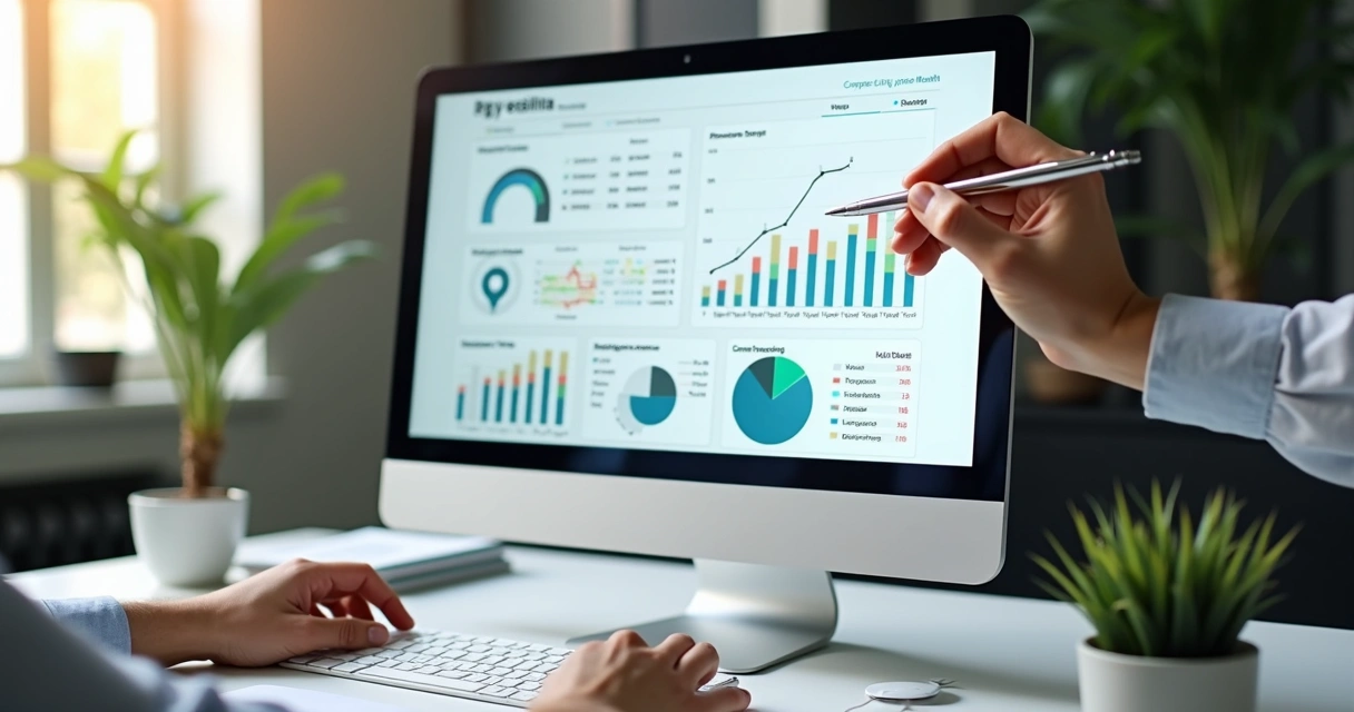 Dashboard de gestão de despesas de plano de saúde em computador 