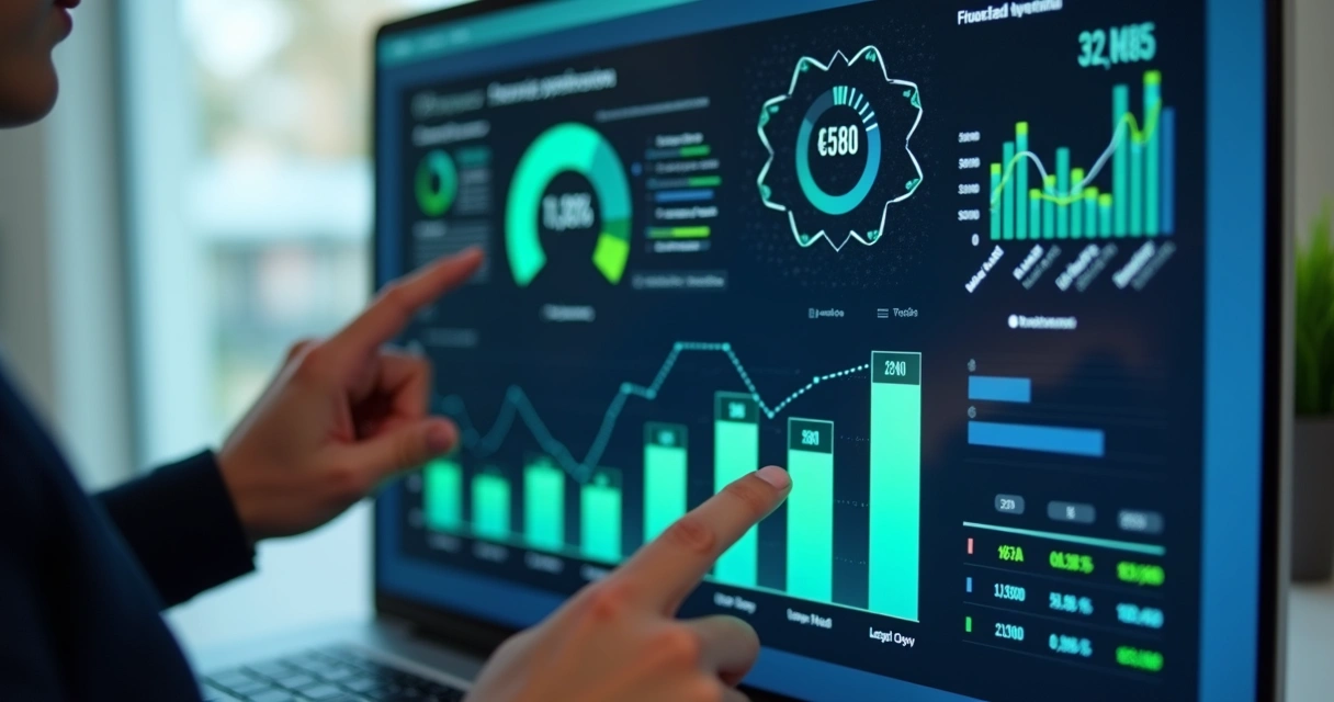 Gráfico de controle financeiro com investimentos integrados