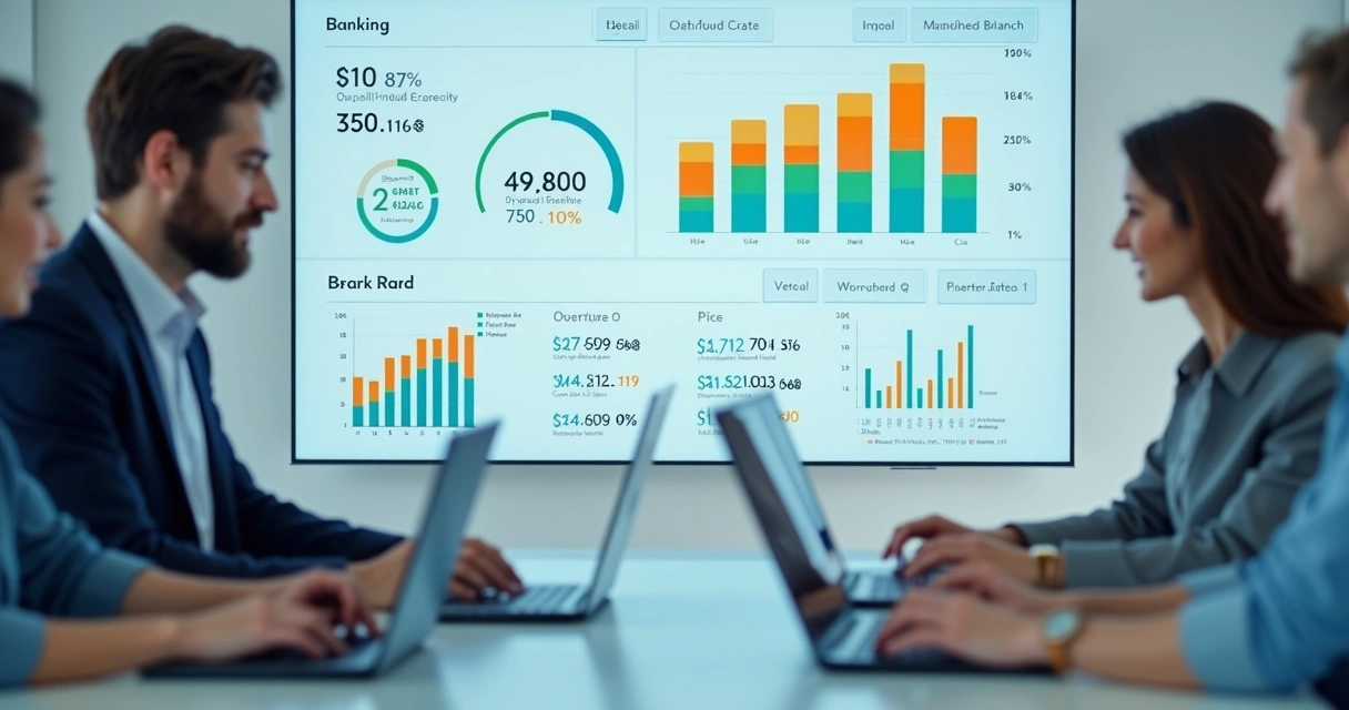 Dashboard financeiro unificado com vários indicadores 