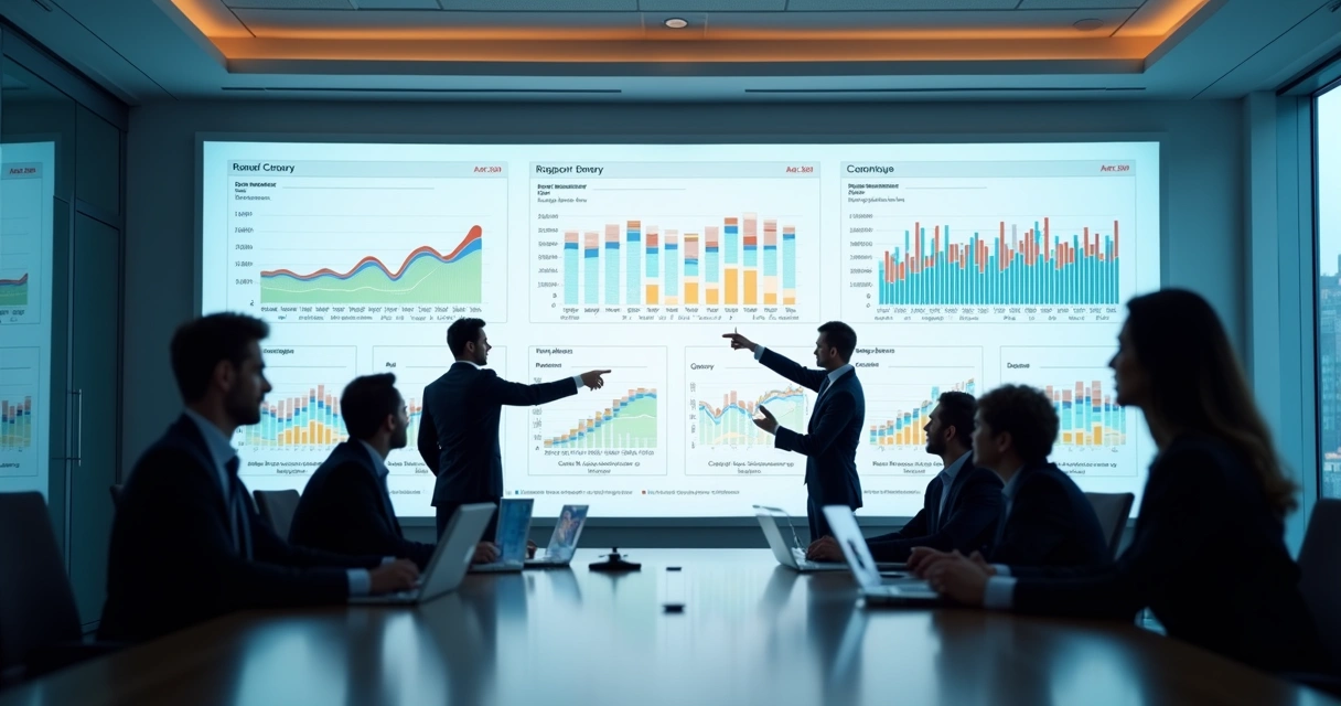 Dashboard financeiro de fluxo de caixa empresarial com gráficos coloridos 