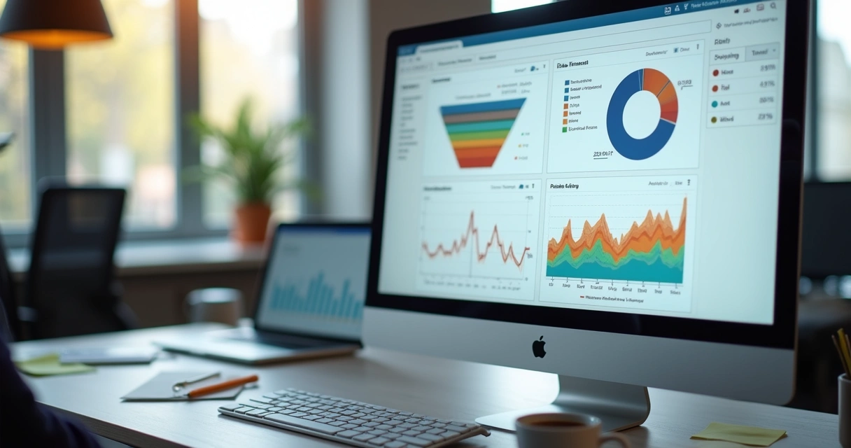 Dashboard de vendas com gráficos de previsão 