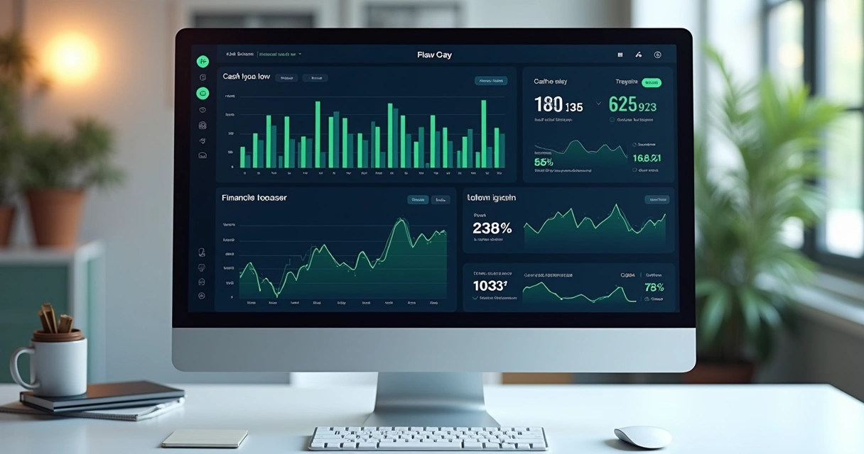 Dashboard financeiro com previsões e gráficos em tempo real 