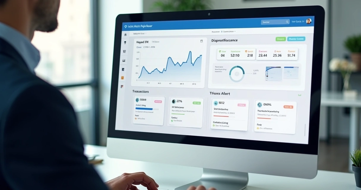 Tela com dashboard de alertas de fraude em tempo real