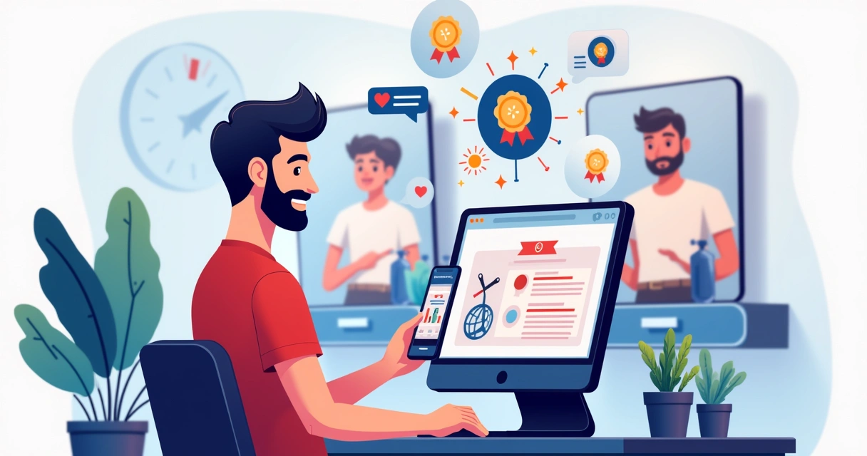 Painel de controle de programa de indicações Frizzar para barbearia 