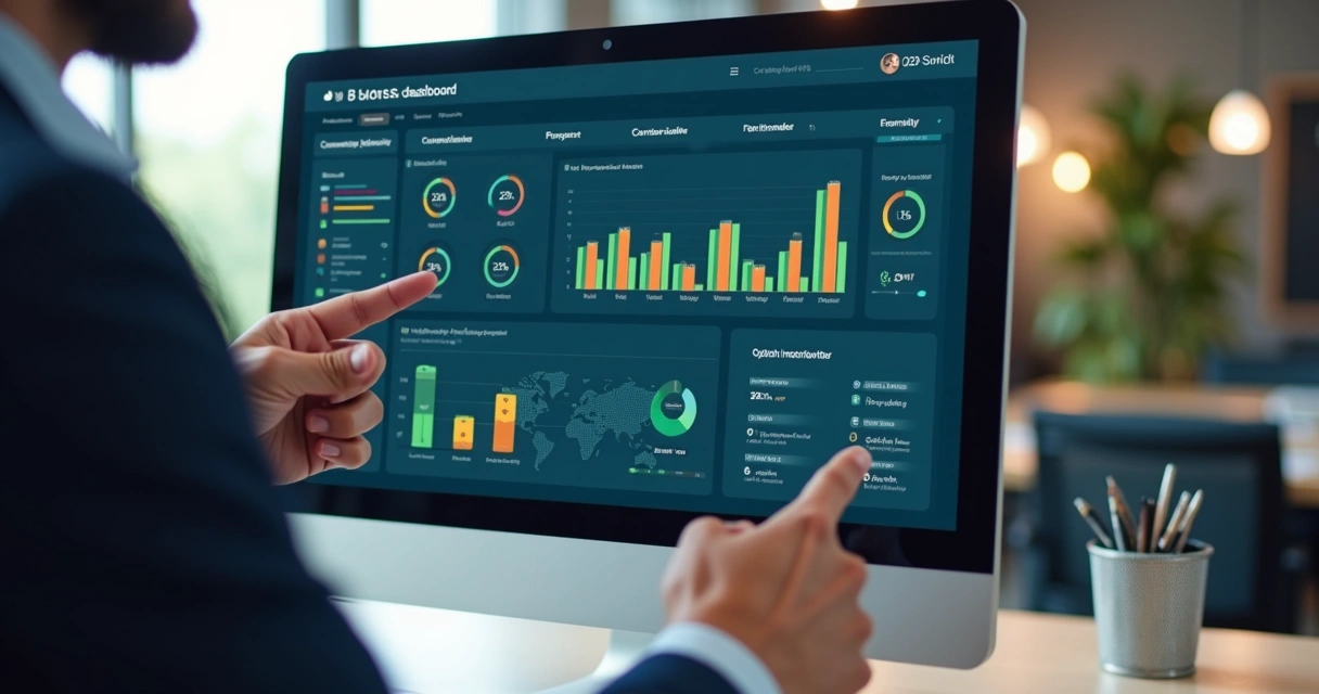 Dashboard de vendas B2B com gráfico de funil e métricas de conversão 