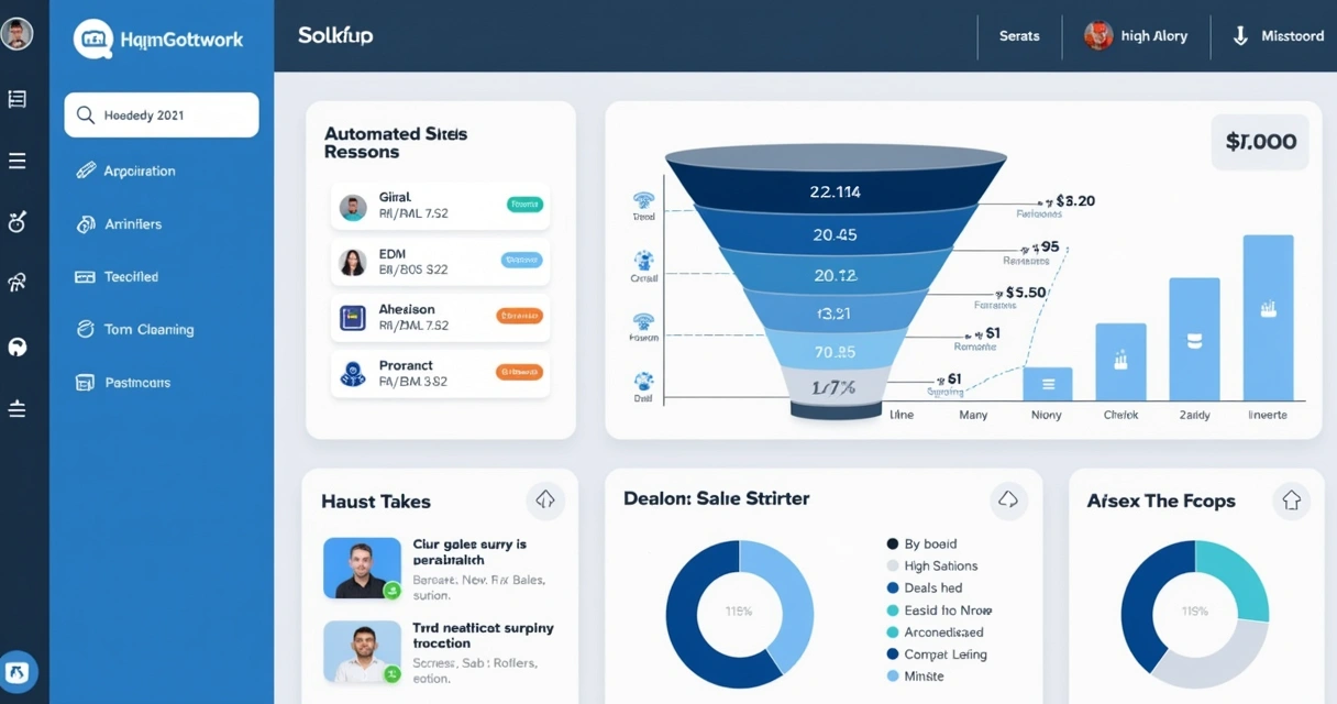 Dashboard de funil de vendas com automação e indicadores 