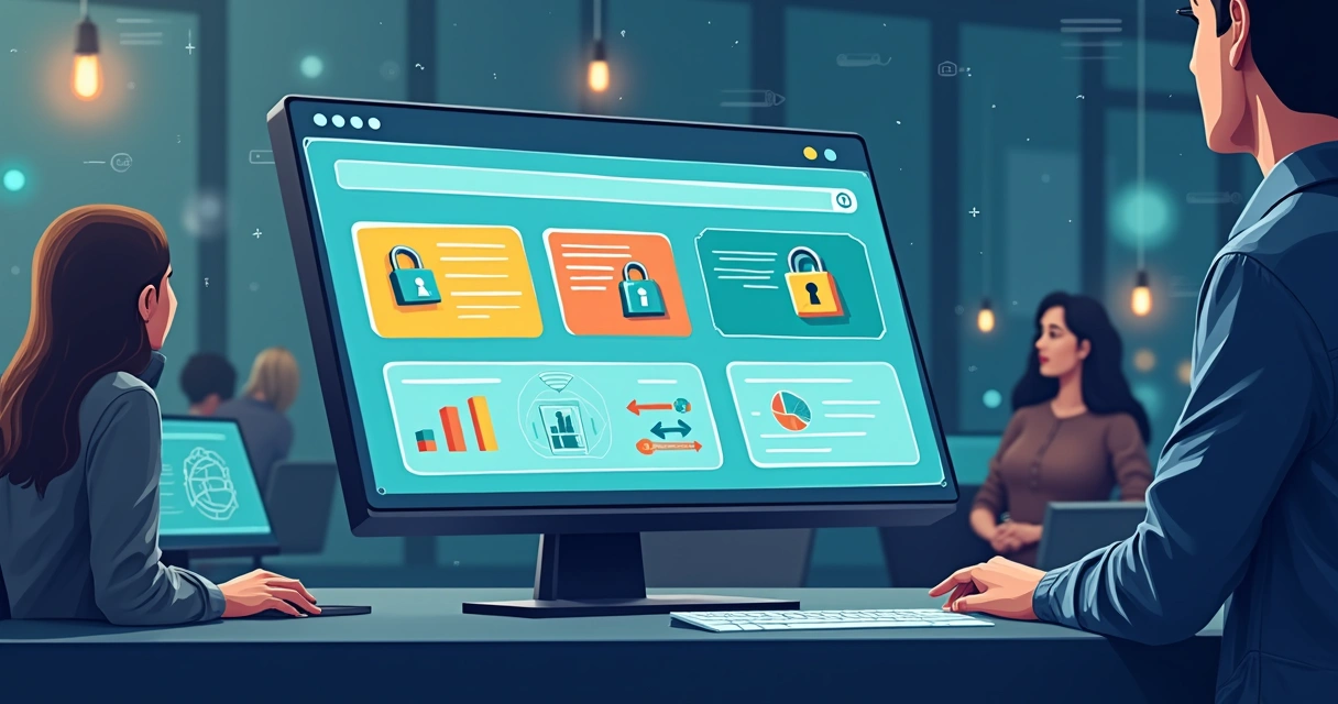 Dashboard de gerenciamento de TI integrado com cofres de senhas, tickets e fornecedores. 