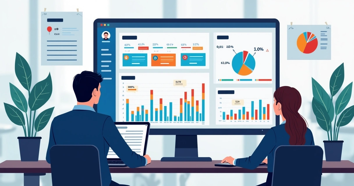 Dashboard com indicadores de atendimento e gestão de SLAs 