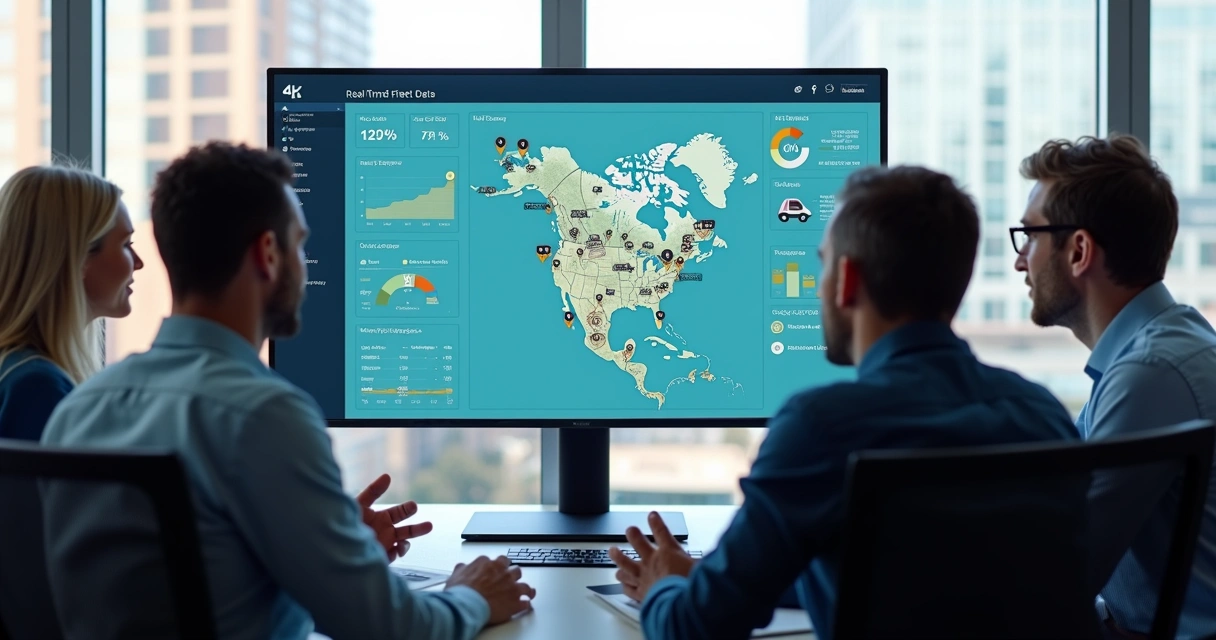 Painel de controle digital de sistema de frota 
