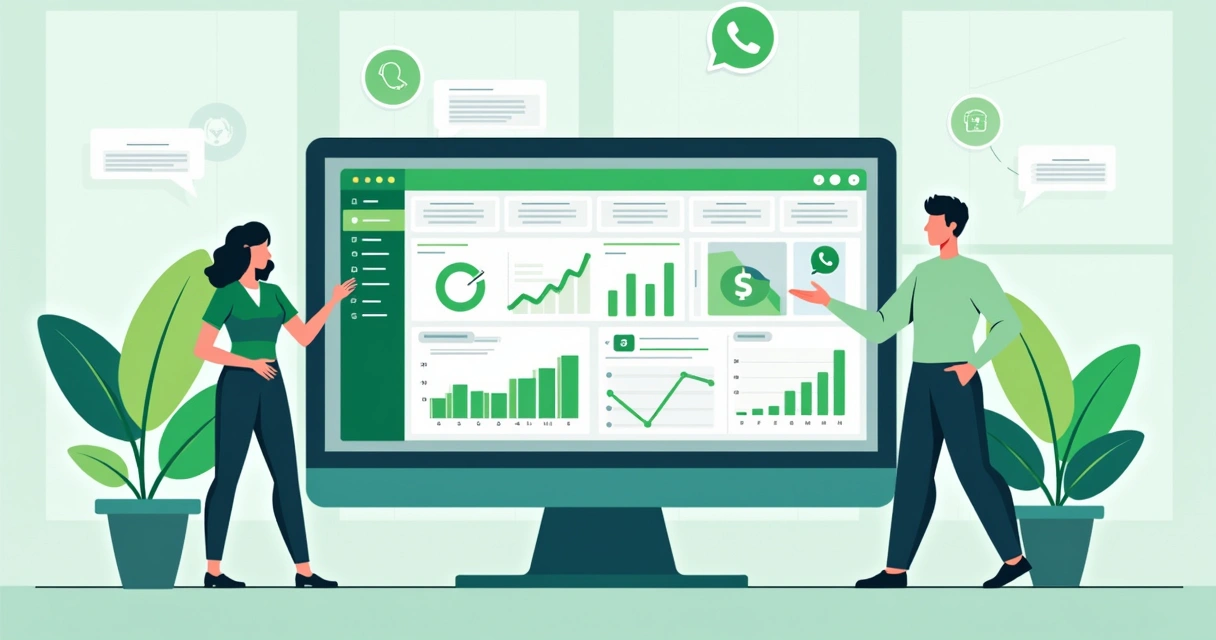 Dashboard de métricas de grupos do WhatsApp para empresas 