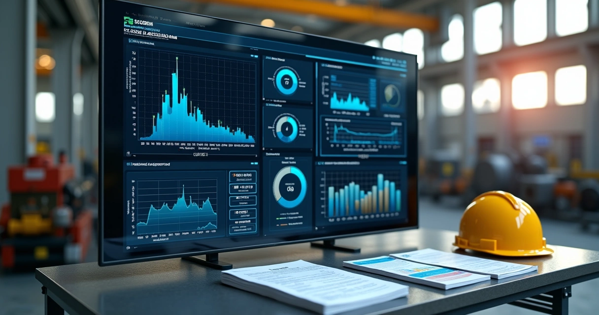 Dashboard de gestão industrial criado com no-code 