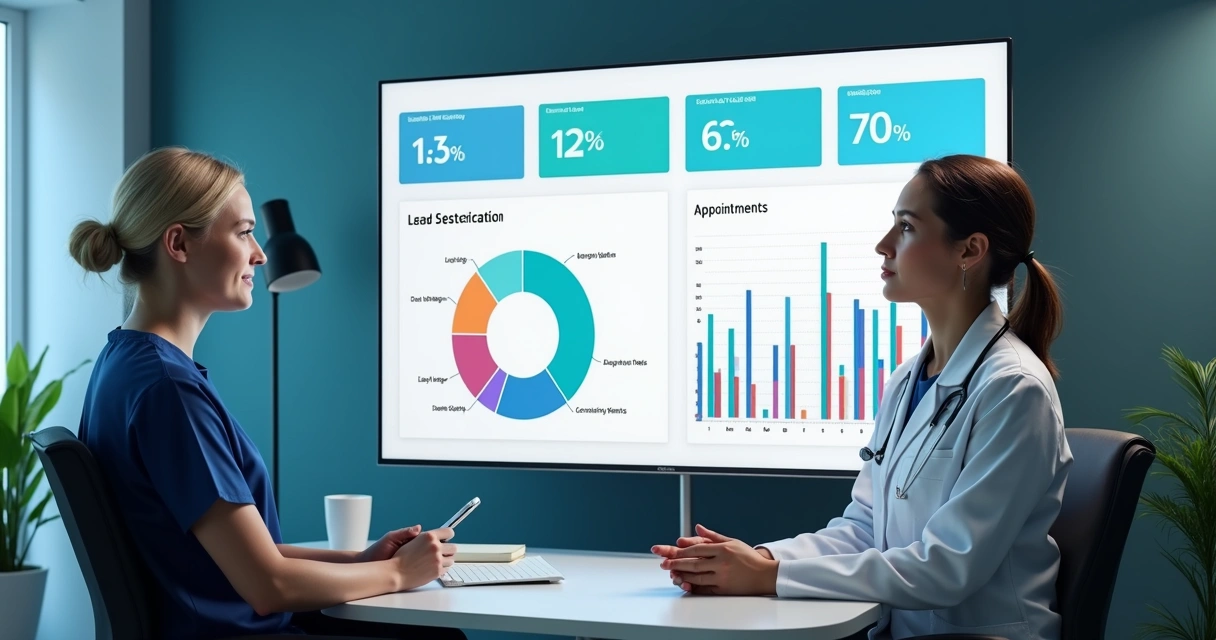 Dashboard de CRM odontológico exibindo agendamentos e acompanhamentos 