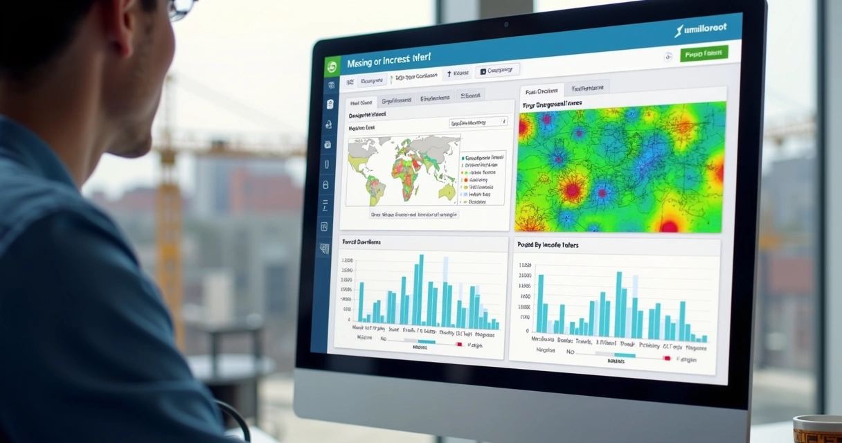 Dashboard de gestão mostrando alertas de EPI em tempo real 