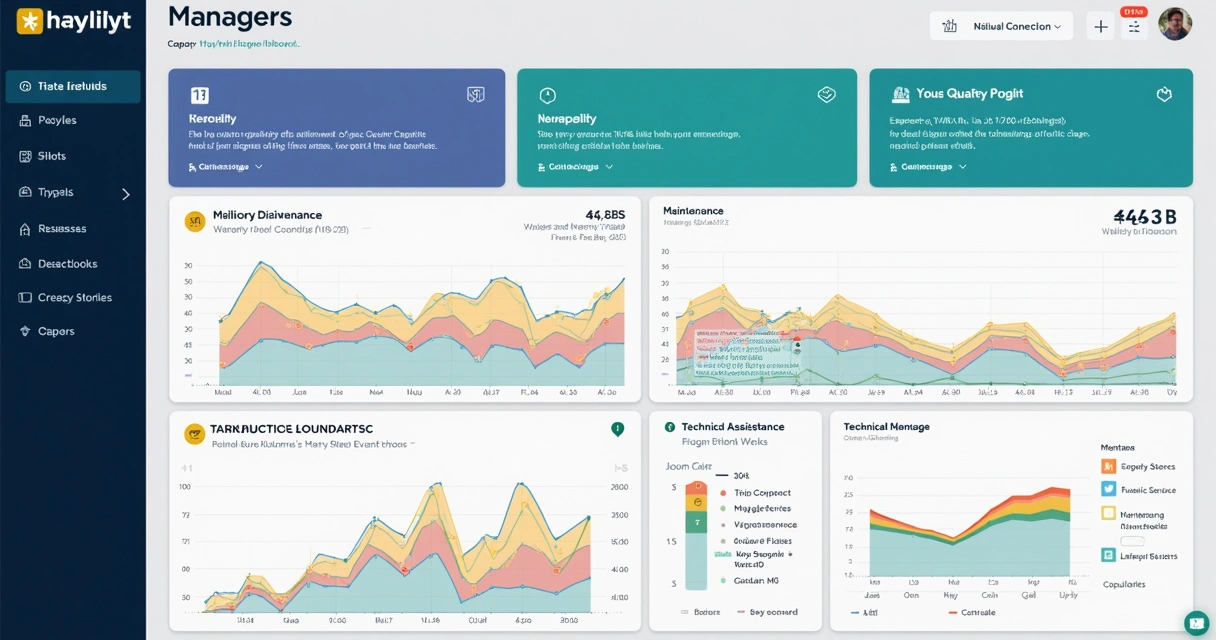Dashboard com indicadores de gestão pós-obra 