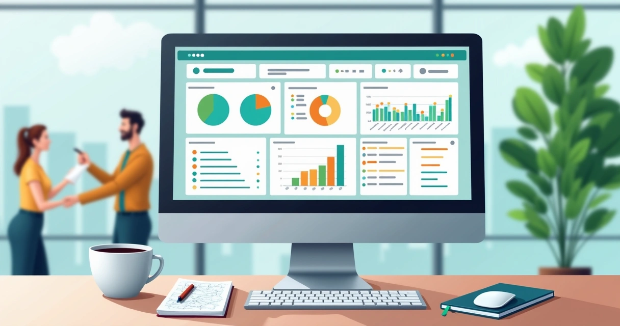 Dashboard digital de plataforma de tarefas integrada com gráficos e lista de demandas 