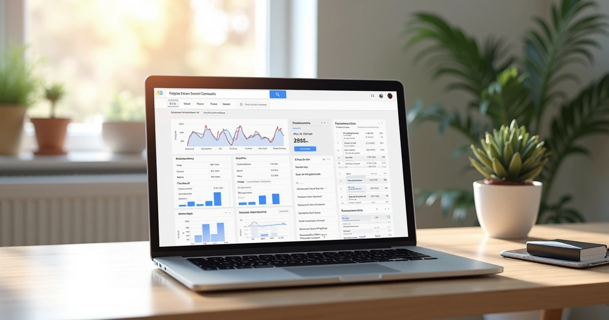 Painel do Google Search Console com dados de desempenho do site