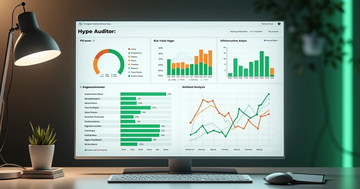 Dashboard digital com relatório de análise de influenciadores