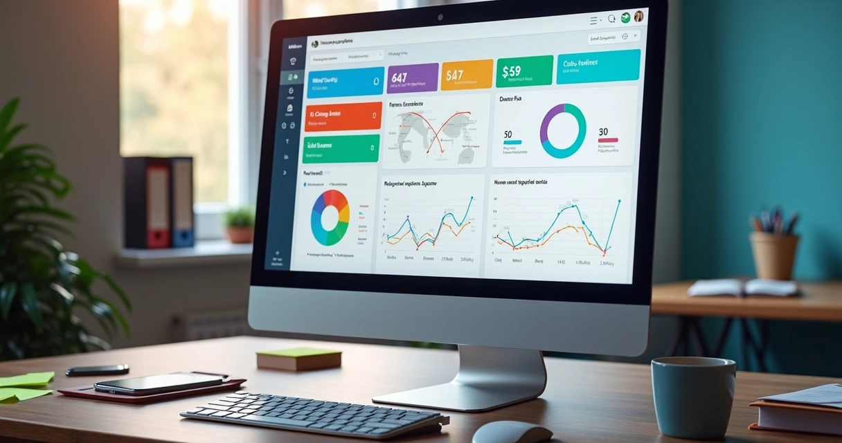 Dashboard de atendimento ao cliente com IA exibindo métricas de satisfação 