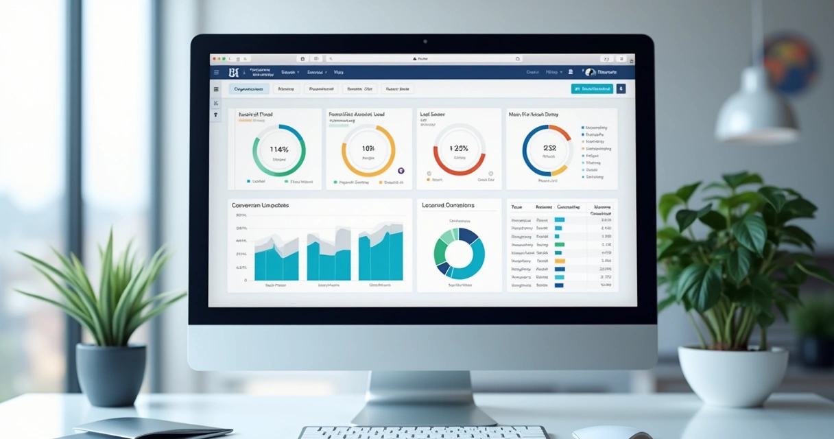 Dashboard inteligente mostrando pontuação e classificação de leads por IA 