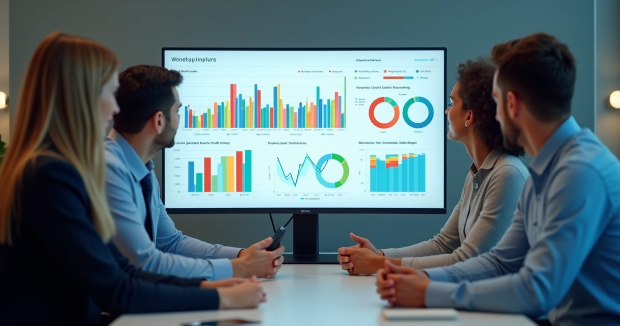 Dashboard colorido com gráficos de indicadores de canal de denúncia em tela de computador 