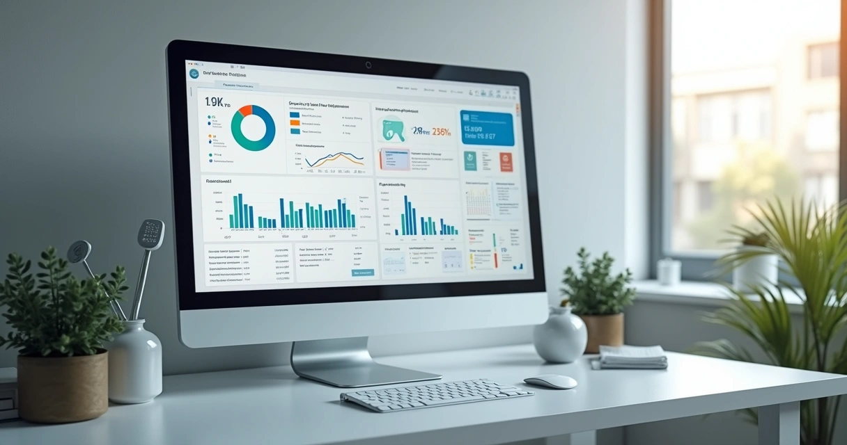Dashboard com indicadores de clínica odontológica 