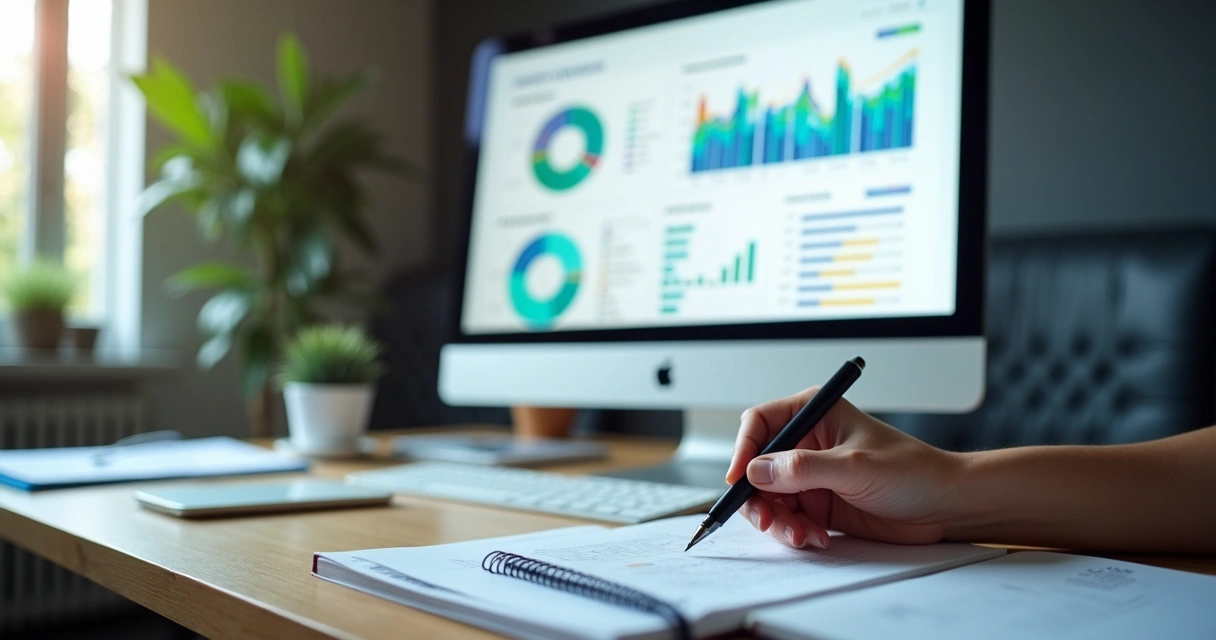 Tela de dashboard com indicadores comerciais de agência digital 