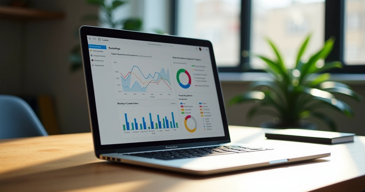 Dashboard de indicadores em notebook 