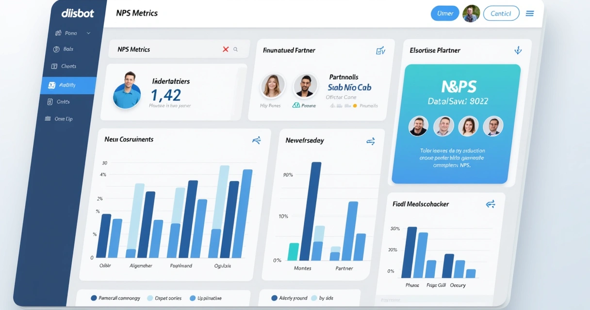 Partner NPS: como medir e agir para engajar parceiros Dashboard de indicadores NPS em plataforma de parcerias