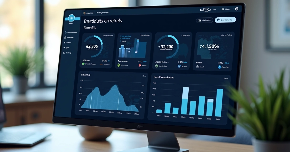 Dashboard com indicadores de parceiros e funil de vendas 