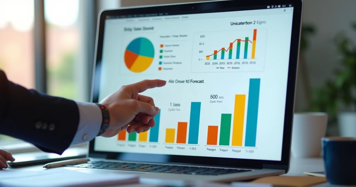 Dashboard visual de indicadores de pipeline com gráficos coloridos 