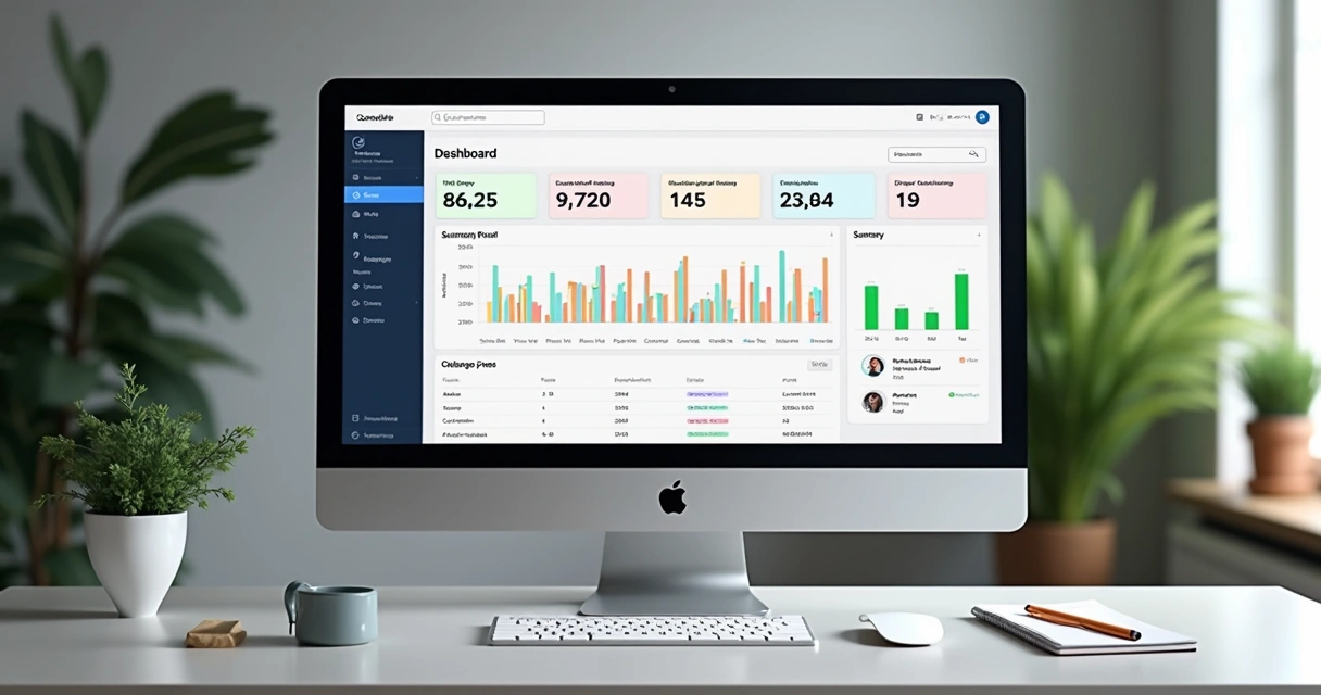 Dashboard de progresso de OKRs de uma PME 