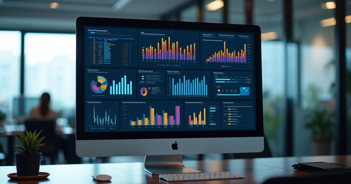 Dashboard com indicadores psicossociais em ambiente de trabalho 