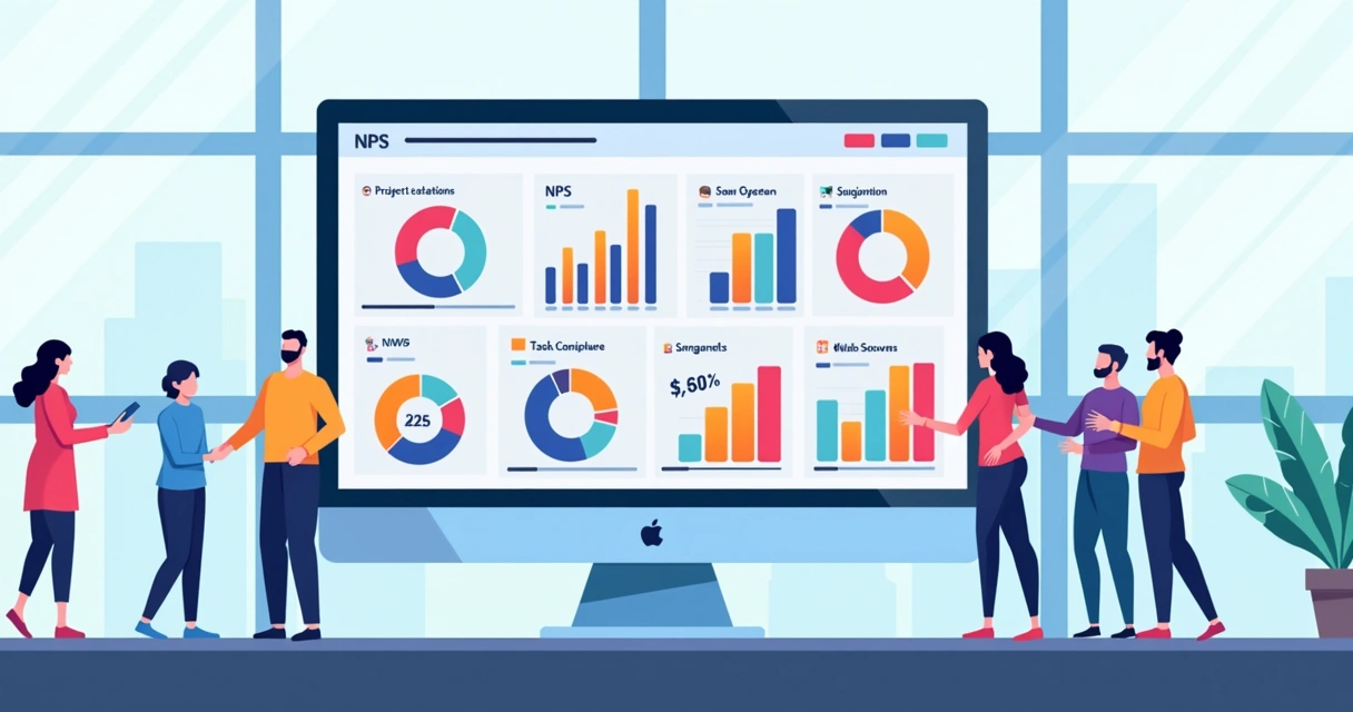 Dashboard de indicadores de desempenho de squad em agência digital 