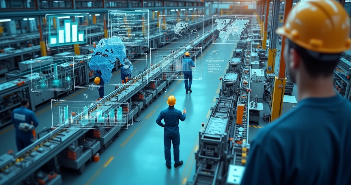 Dashboard de fábrica com dados em tempo real integrados na nuvem