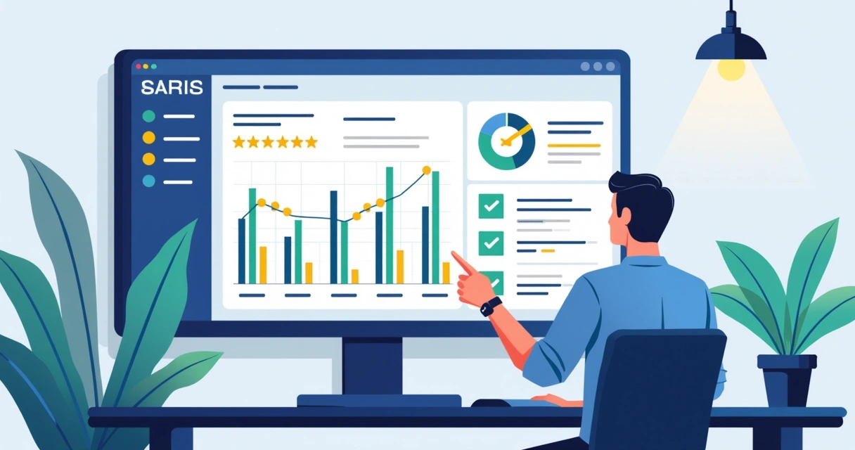 Dashboard exibindo insights de avaliações dos clientes na tela