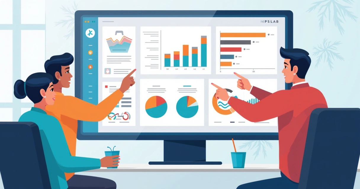 Dashboard de insights com gráficos de NPSLAB