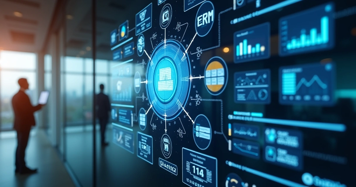 Dashboard digital mostra sistemas integrados por linhas, centralizando dados em tempo real. 