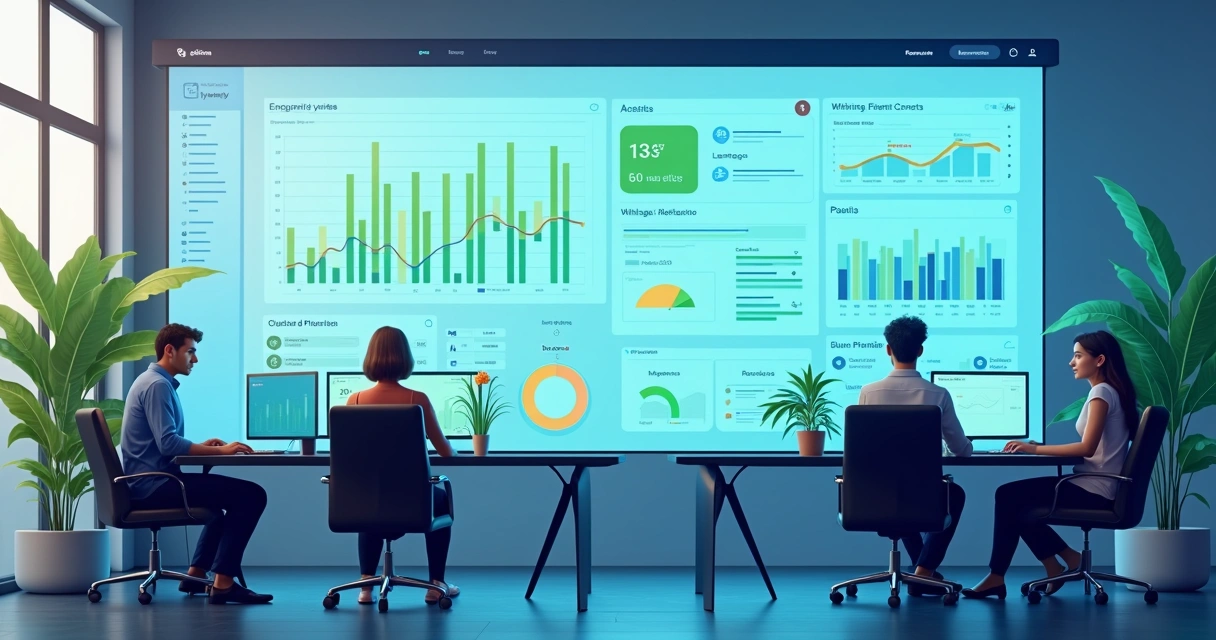 Dashboard de sistema contábil mostrando integração bancária em tempo real 