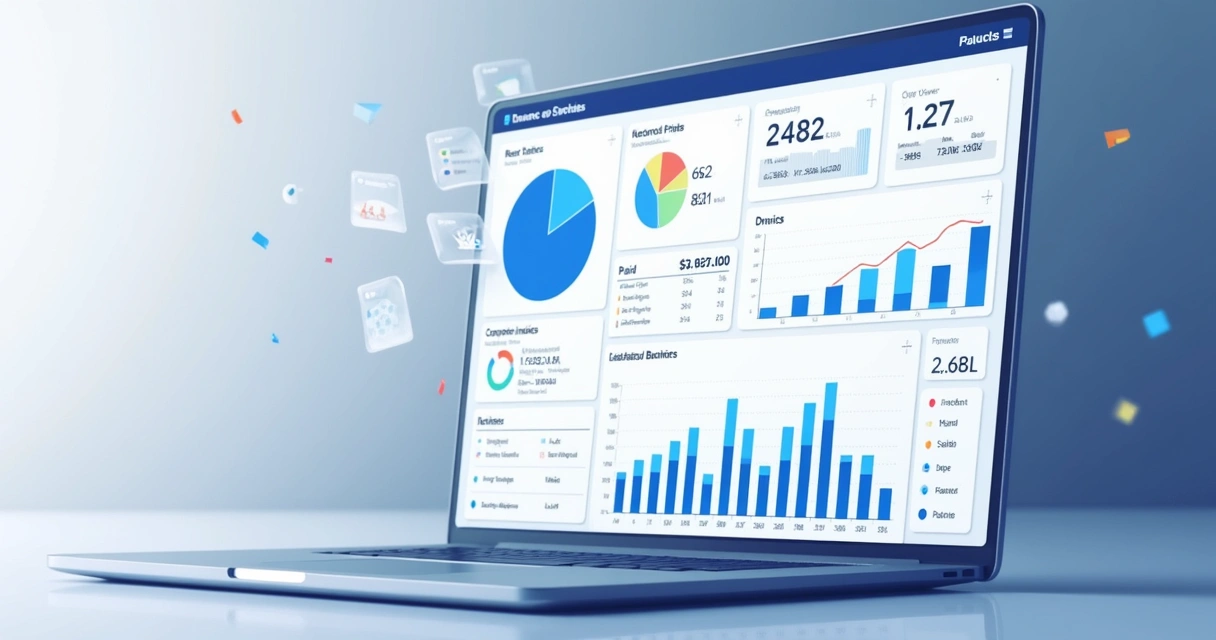 Dashboard financeiro com dados de notas fiscais e bancos integrados 