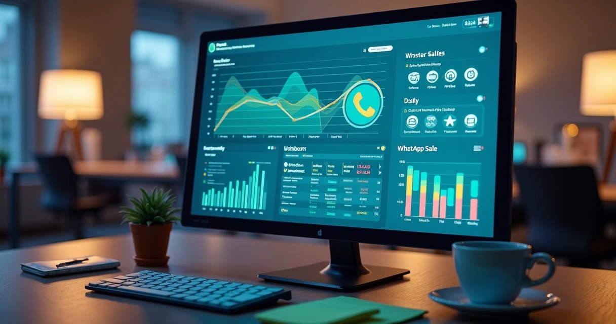 Dashboard de vendas e marketing integrado com WhatsApp 