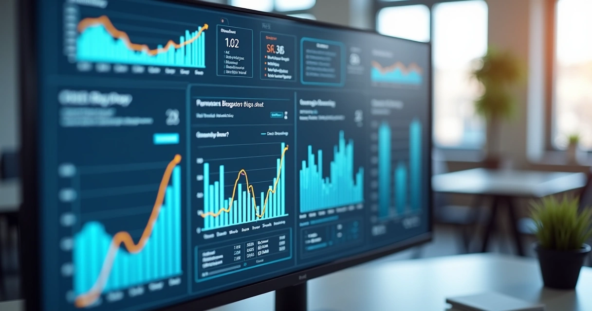Dashboard de blog mostrando integração automática de dados via webhooks 