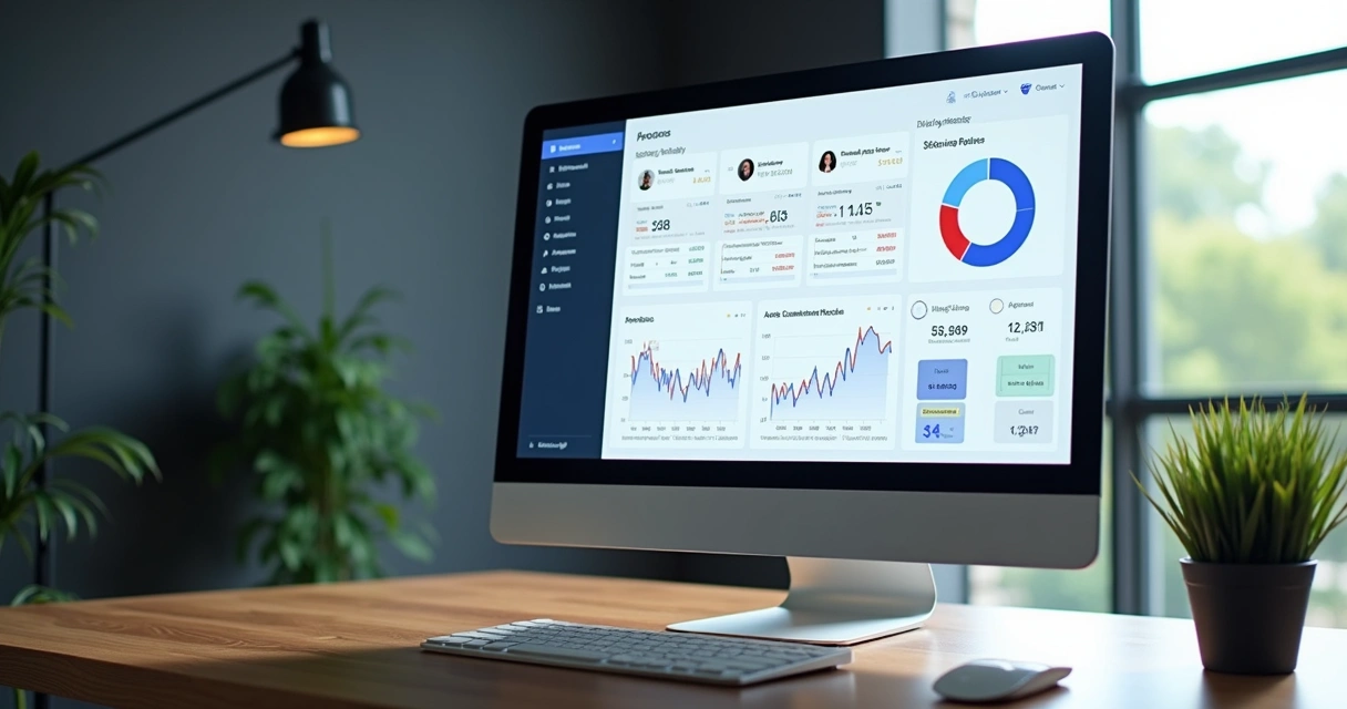 Integrated dashboard visualizing sales and support data 