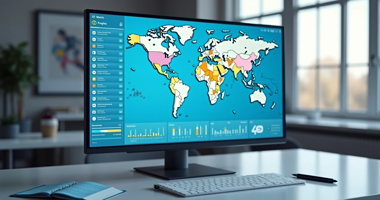Dashboard com mapas, listas de obras e indicadores para construção civil no Brasil 