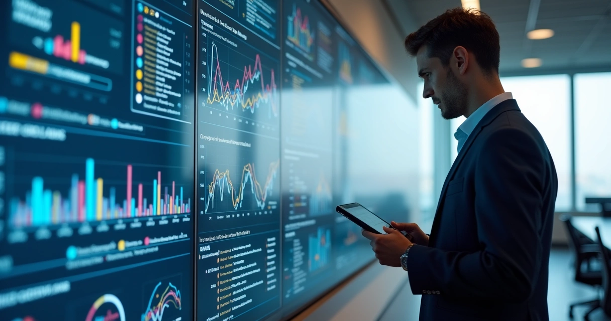 Painel digital com indicadores de projetos de inovação 