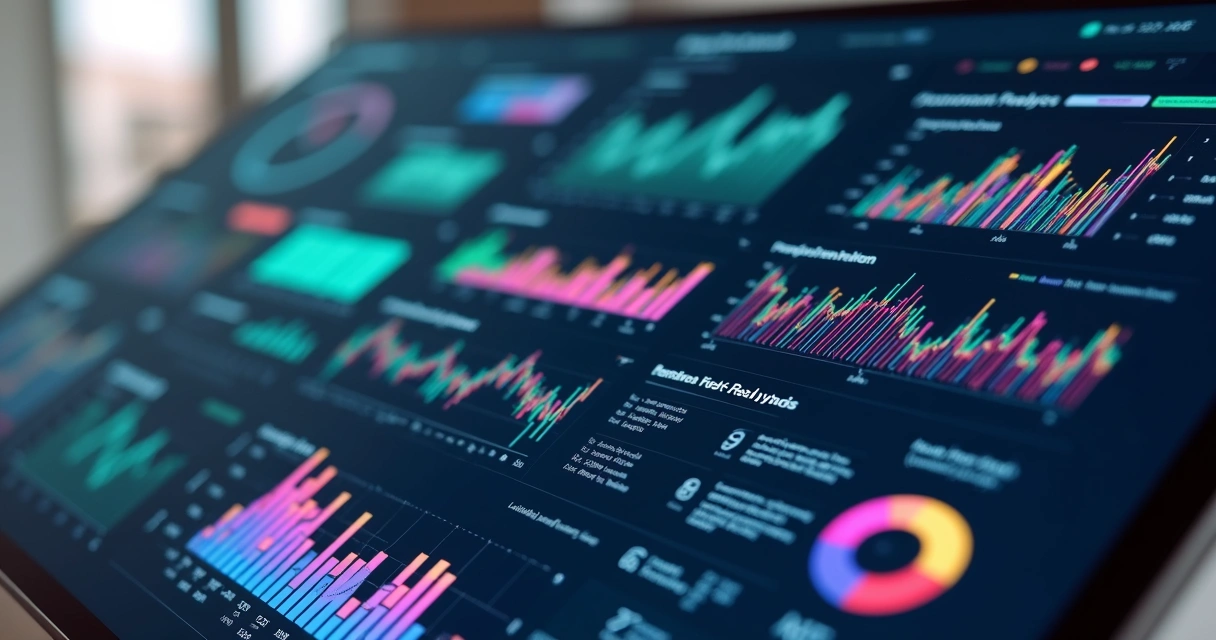 Dashboard jurídico inteligente com gráficos coloridos e análises preditivas 