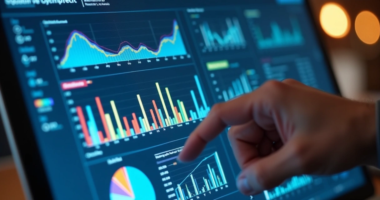 Dashboard de jurimetria mostrando gráficos coloridos e métricas para advogados 