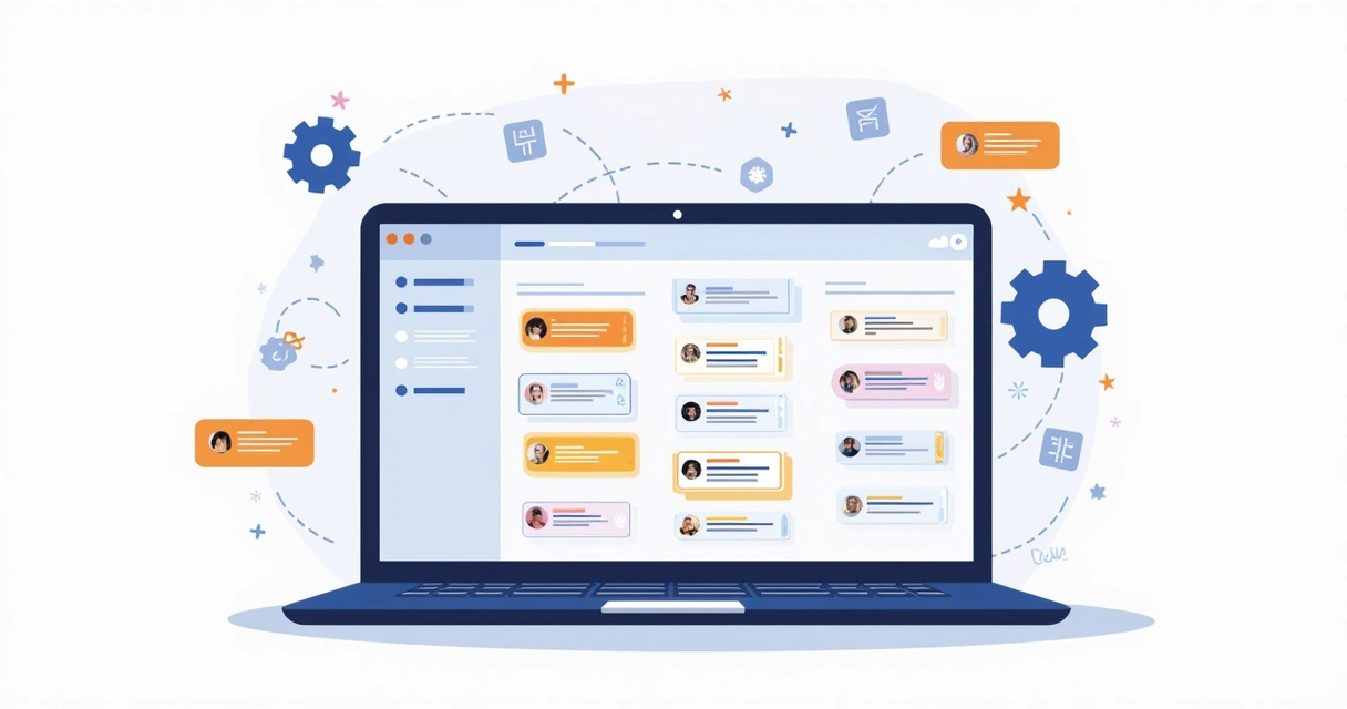 Painel de Kanban para projetos tech em Notion 
