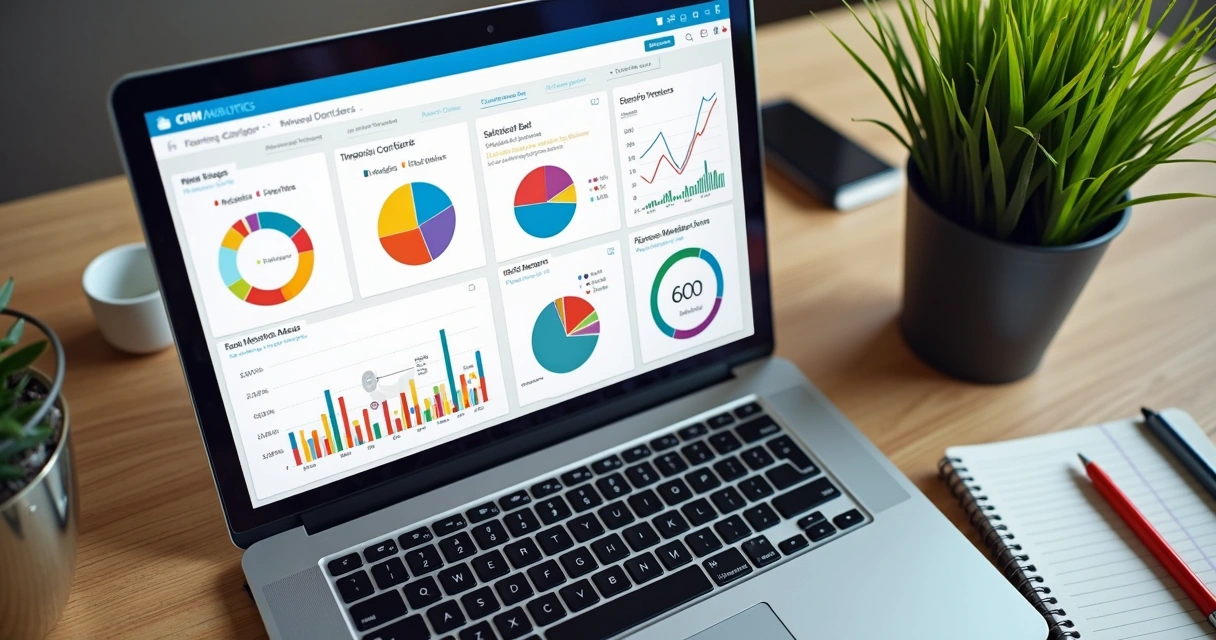 Dashboard de CRM com gráficos de indicadores de performance de follow-up