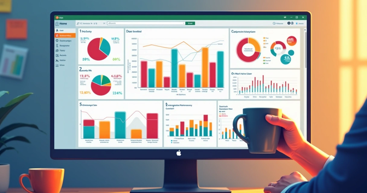 Dashboard de KPIs de SaaS criado no Excel 